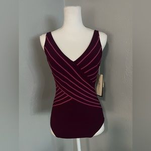 Gottex Essentials Mairage Surplice V-Neck
Tummy Control One-Piece Swimsuit